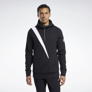 Reebok Archive Evolution Kapuzenpullover Herren - Schwarz/Weiß - DE 405-QAN